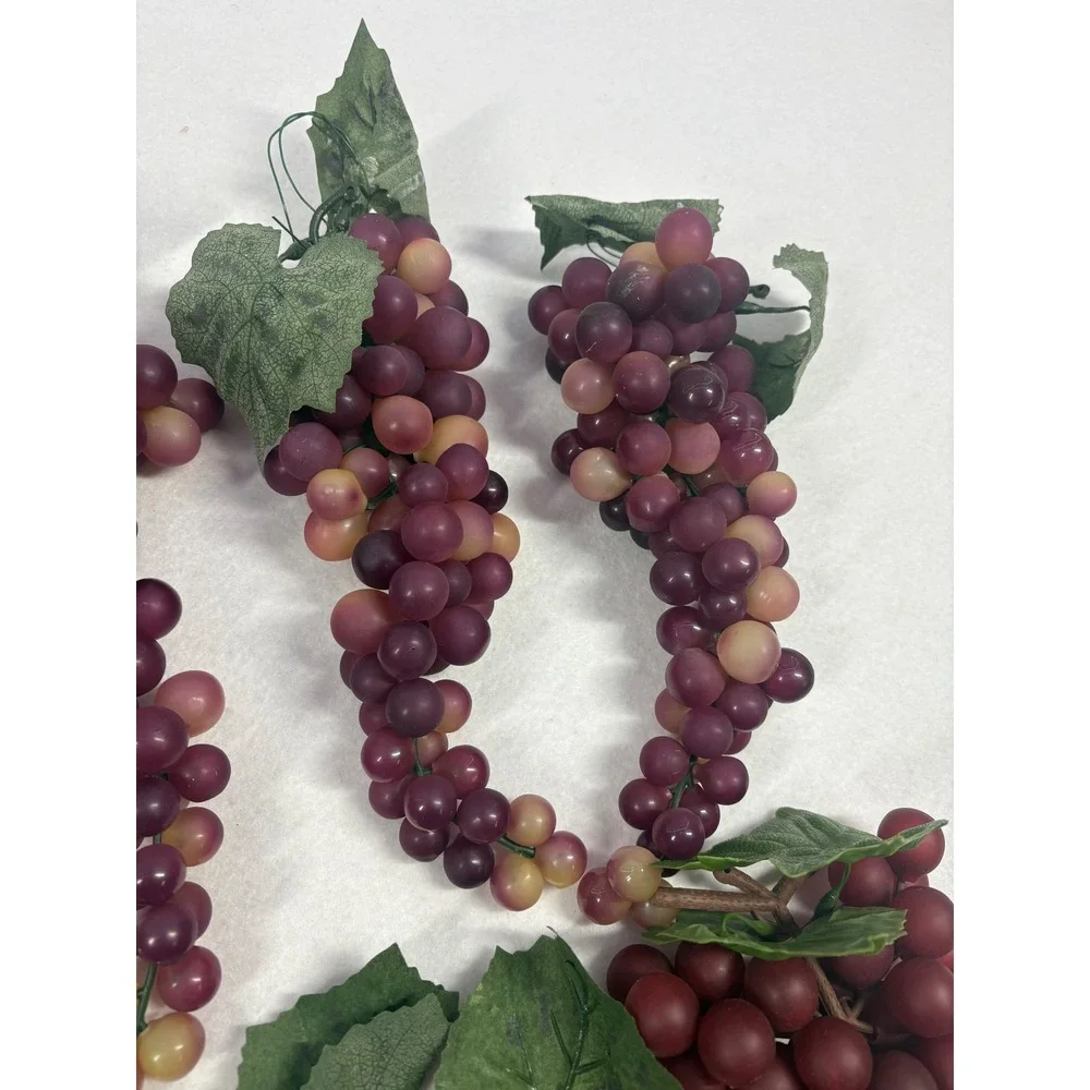 Artificial Grape Clusters‎ Lot 22pc Purple Green Red Home Decor 90s